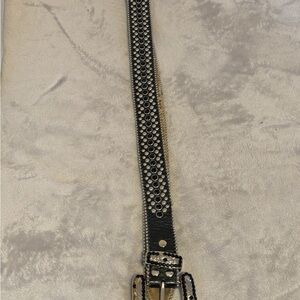 Studded Black Leather BB.Simon belt 115-120cm a true 44-46
